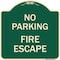 Signmission No Parking Fire Escape Heavy-Gauge Aluminum Architectural Sign, 18" x 18", G-1818-23743 A-DES-G-1818-23743 - alternate 1